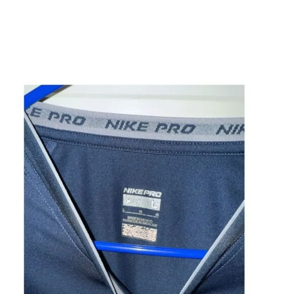 Nike Pro Navy Blue T-shirt Men Size Large